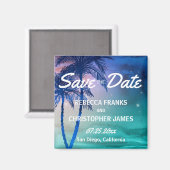 Tropical Save the Date Magnets | Palmbomen Magneet (Voorkant / Achterkant)