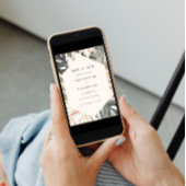 Tropical Save the Date Monstera Leaf Uitnodiging