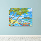 Tropical Scene photo Canvas Print (Insitu (Houten vloer))