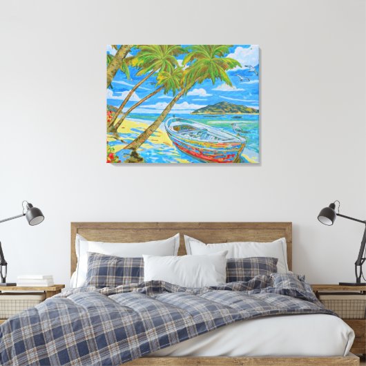 Tropical Scene photo Canvas Print (Insitu (Slaapkamer))