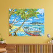 Tropical Scene photo Canvas Print (Insitu (Woonkamer))