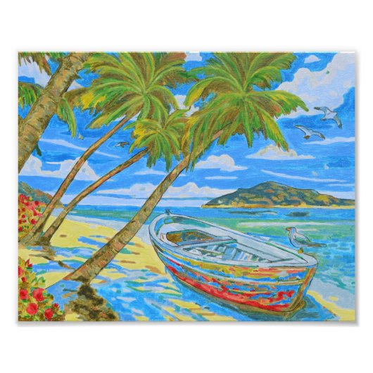 Tropical Scene photo Foto Afdruk (Voorkant)