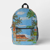 Tropical Scene-rugzak Bedrukte Rugzak (Voorkant)