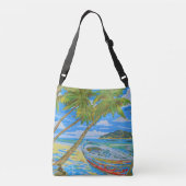 Tropical Scene schoudertas Crossbody Tas (Achterkant)