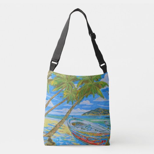 Tropical Scene schoudertas Crossbody Tas (Voorkant)