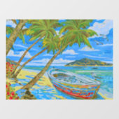 Tropical Scene Window Cling Raamsticker (Vel)