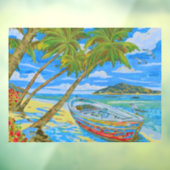 Tropical Scene Window Cling Raamsticker (Vel 3)
