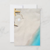Tropical sea starfish beach Thank You wedding card Bedankkaart (Achterkant)