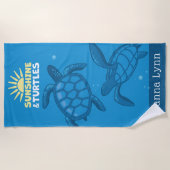 Tropical Sea Turtles Personalized Strandlaken (Voorkant)