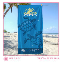 Tropical Sea Turtles Personalized Strandlaken