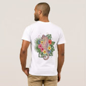 Tropical Seahorse Floral T-shirt (Achterkant volledig)