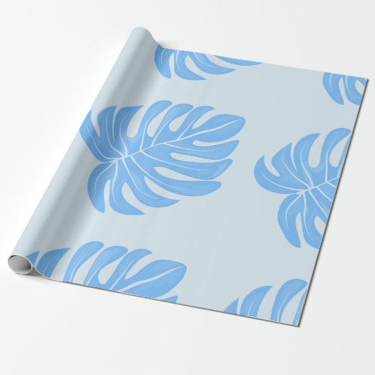 Tropical seamless etnische pattern with exotic lea cadeaupapier (Uitgerold)