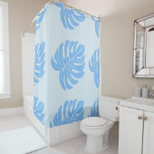Tropical seamless etnische pattern with exotic lea douchegordijn (In situ)
