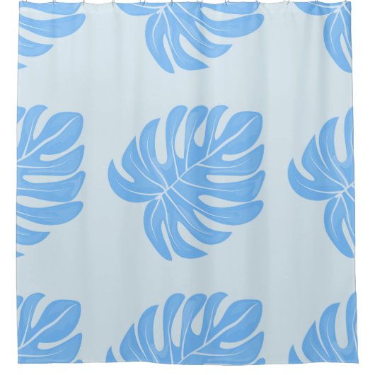 Tropical seamless etnische pattern with exotic lea douchegordijn (Voorkant)