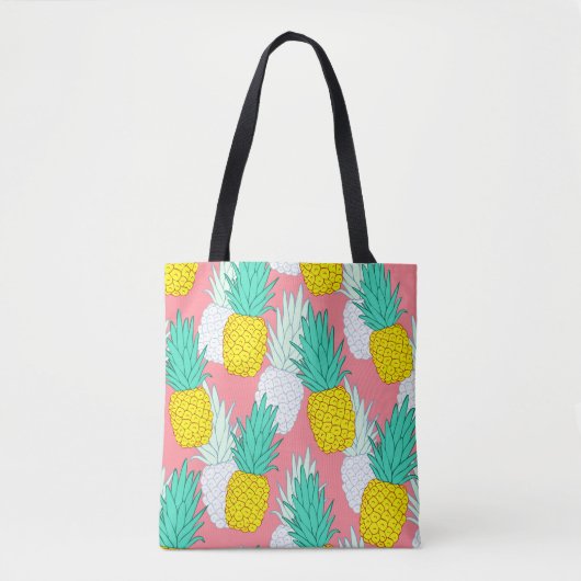 Tropical seamless pattern with exotic pineapples.  tote bag (Voorkant)