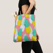 Tropical seamless pattern with exotic pineapples.  tote bag (Dichtbij)