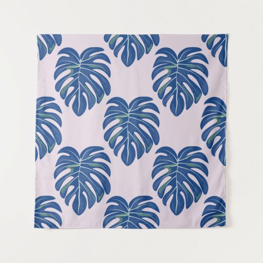 Tropical seamless pattern with leaves. Beautiful t Wandkleed (Voorkant)