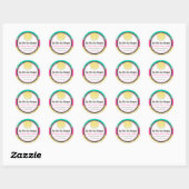 Tropical Seashell Sand and Zee Classic Ronde Stok Ronde Sticker (Vel)