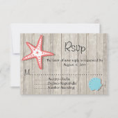 Tropical Seashell Wedding RSVP-kaarten RSVP Kaartje (Voorkant)