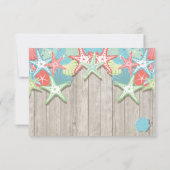 Tropical Seashell Wedding RSVP-kaarten RSVP Kaartje (Achterkant)