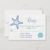 Tropical Seashell Wedding RSVP-kaarten RSVP Kaartje (Voorkant)