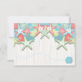 Tropical Seashell Wedding RSVP-kaarten RSVP Kaartje (Achterkant)