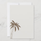 Tropical Seaside Chic Wedding  Kaart (Achterkant)