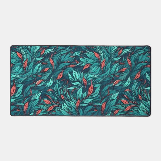 Tropical Serenity Leaf Pattern Bureaumat (Voorkant)