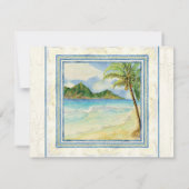 Tropical Shell Paradise - RSVP Respons Kaarten Kaartje (Achterkant)