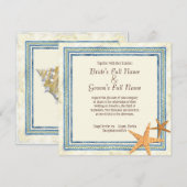 Tropical Shell Paradise - Uitnodiging voor bruilof (Voorkant / Achterkant)