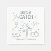 Tropical Shes viert een visvangst Servet (Voorkant)