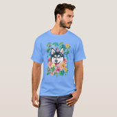 Tropical Siberian Husky T-shirt (Voorkant volledig)