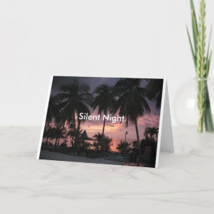 Tropical Silent Night Christmas Card Feestdagen Kaart