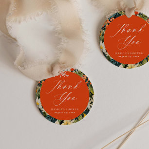 Tropical Sinaasappel Paradise Bedankt Bedankjes Labels