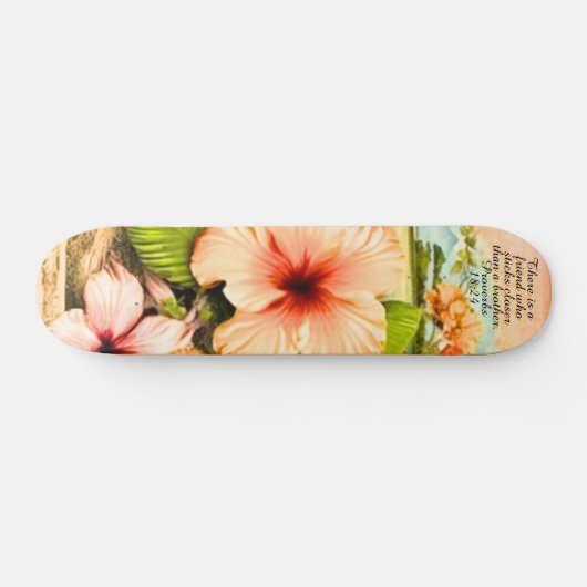 Tropical Skateboard Proverbs 18:24 (Horizontaal)