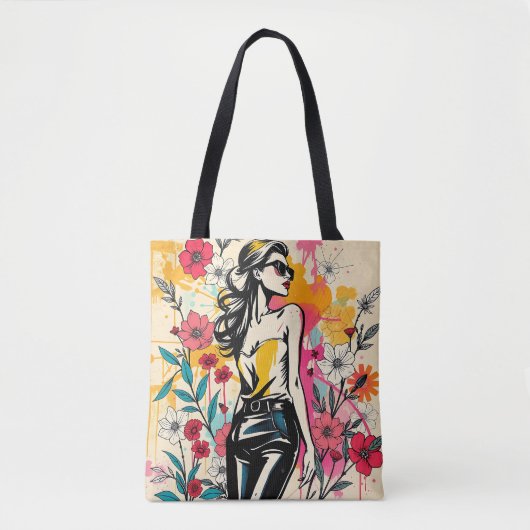 Tropical Sketch Duet Tote Bag (Voorkant)