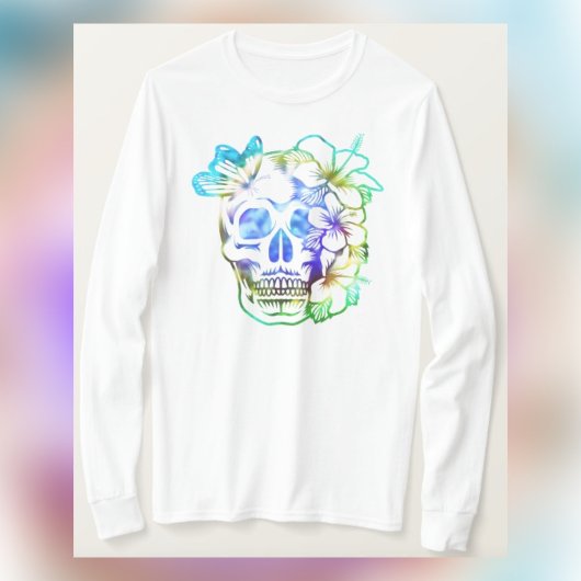 Tropical Skull & Butterfly T-shirt