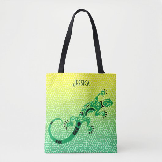 Tropical Snake Scales and Lizard Personalised Tote Bag (Voorkant)