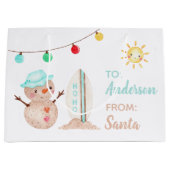 Tropical Snowman Gift Bag Groot Cadeauzakje (Voorkant)