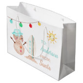 Tropical Snowman Gift Bag Groot Cadeauzakje (Achterkant Gekanteld)