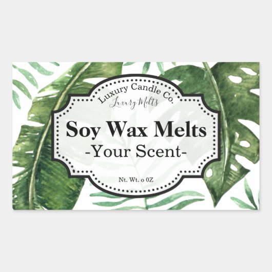 Tropical Soy Wax Melt Label (Voorkant)