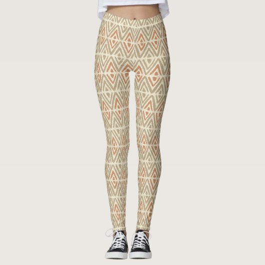 Tropical Spa Coordinates - Tribal Zig Zag Leggings (Voorkant)