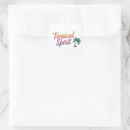 Tropical spirit vierkante sticker (Tas)