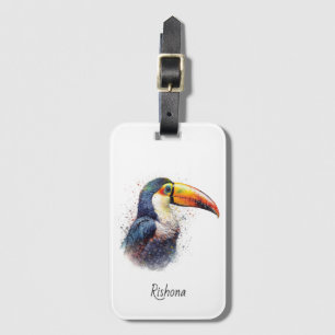 Tropical Splendor Toucan, op maat Bagagelabel
