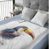 Tropical Splendor Toucan, op maat Fleece Deken