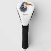 Tropical Splendor Toucan, op maat Golfheadcover (Voorkant)