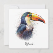 Tropical Splendor Toucan, op maat Kaart (Voorkant)