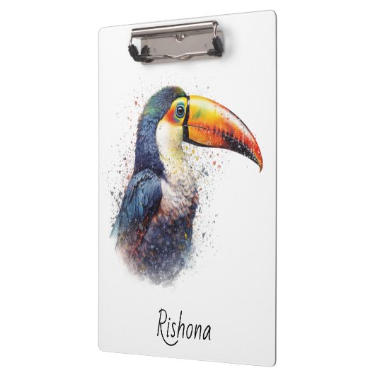 Tropical Splendor Toucan, op maat Klembord (Links)