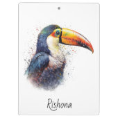 Tropical Splendor Toucan, op maat Klembord (Achterkant)