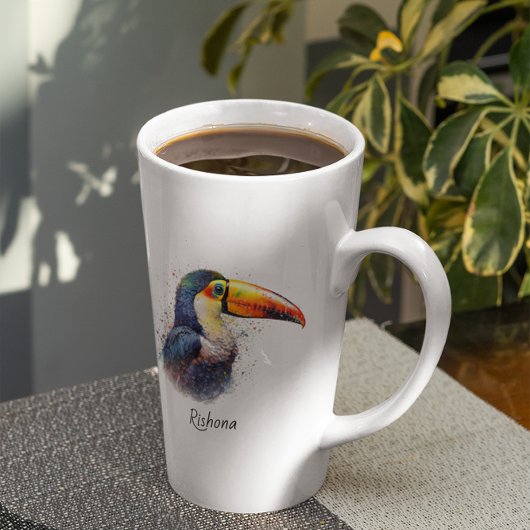 Tropical Splendor Toucan, op maat Latte Mok